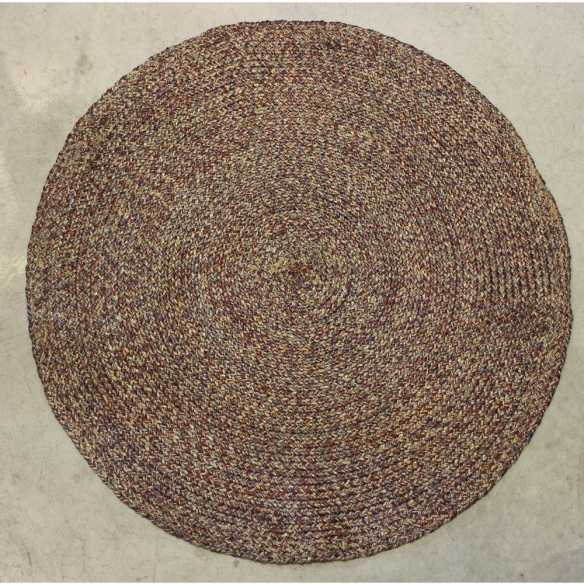 alfombra redodna poliester color beige