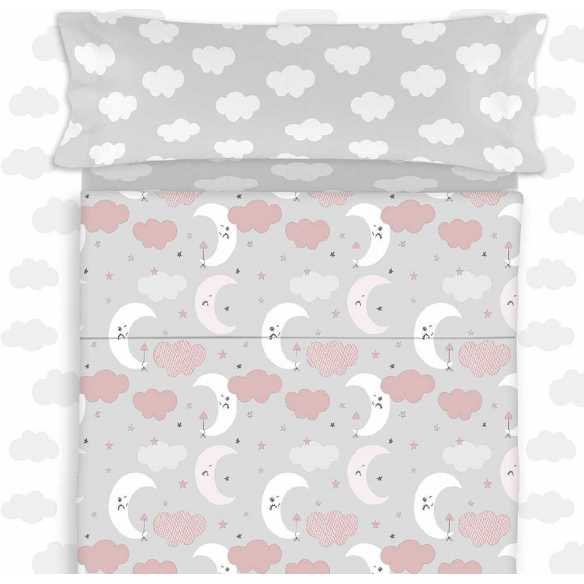 saco nordico con relleno lunitas gris y rosa