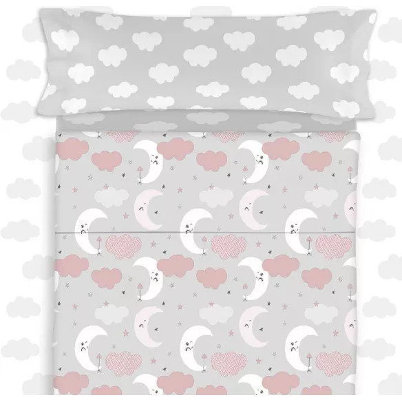 saco nordico con relleno lunitas gris y rosa