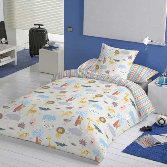 funda nordica infantil multicolor animales