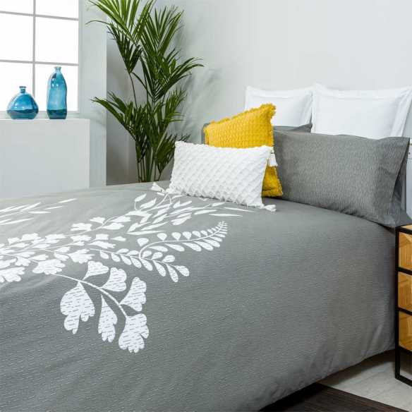 sabana con bajera ajustable gris foreta