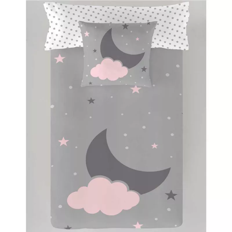 COTTON ARTEAN - Saco nórdico INFANTIL CON relleno LUNA Y NUBE