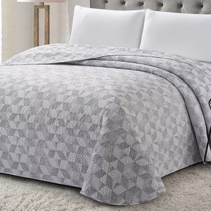 colcha de verano gris