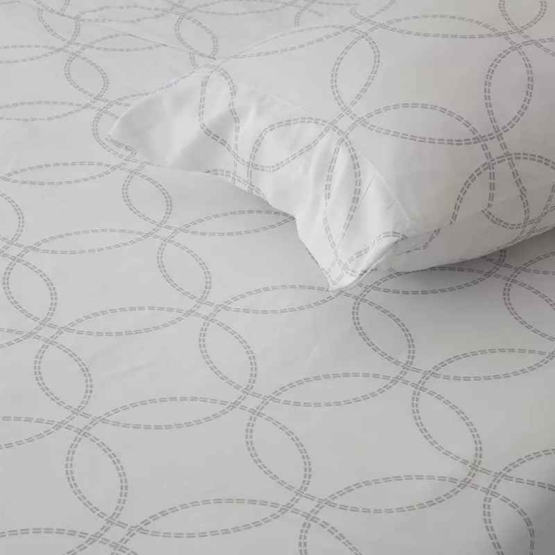juego de cama bambu organico blanco y gris