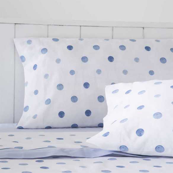 juego de cama azul poliester algodon