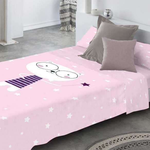 juego de cama infantil rosa
