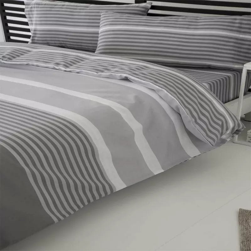 funda de edredon gris