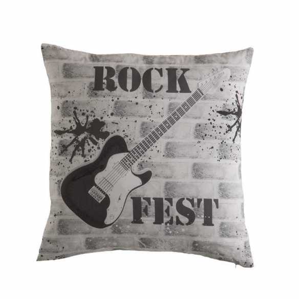 FUNDA DE COJIN ROCK GRIS