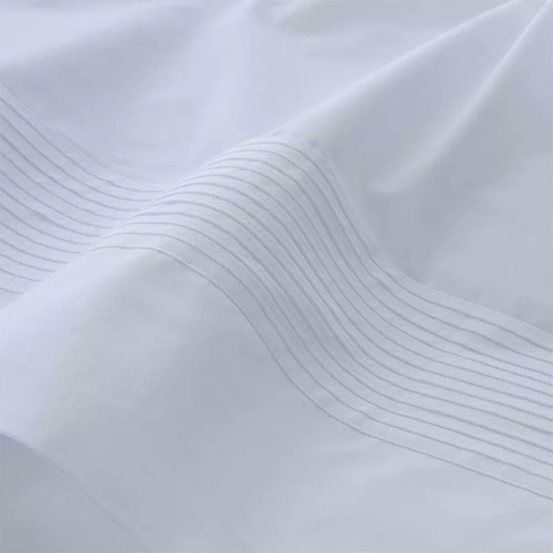 juego de sabanas con cenefa blanco algodón 200 hilos