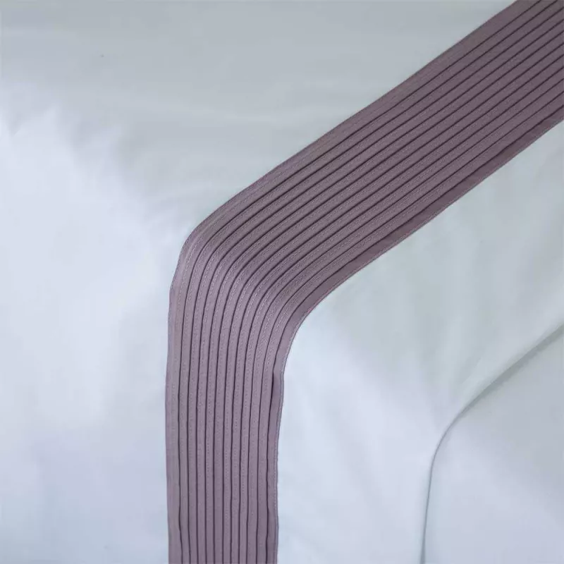 juego de cama percal algodón con cenefa vino