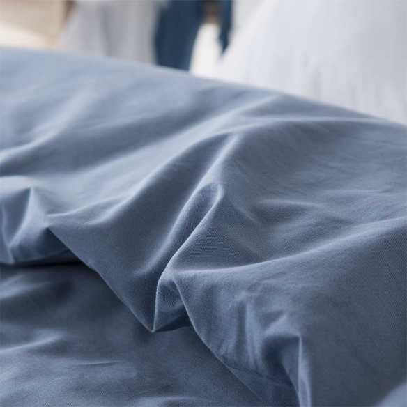 funda edredón orgánico azul