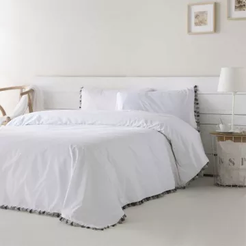 funda nórdica blanca percal algodón 200 hilos