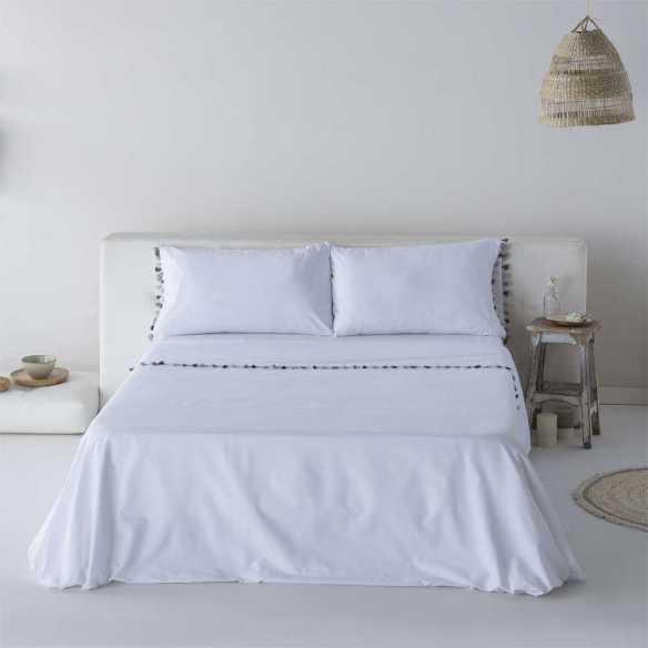 juego de sabanas algodón blanco