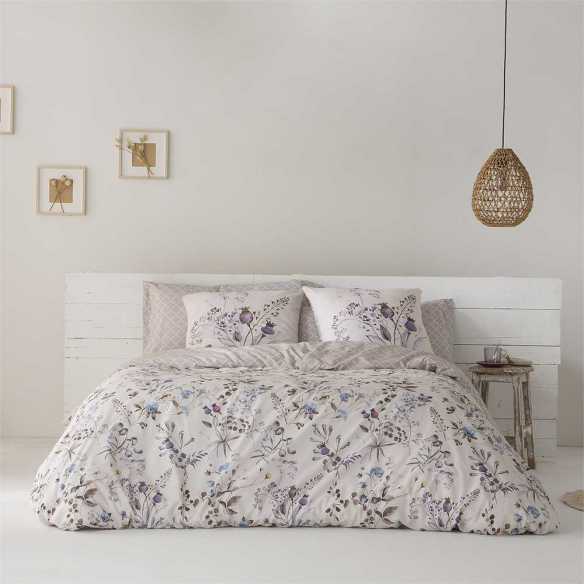 funda de edredón percal algodón 180 hilos beige