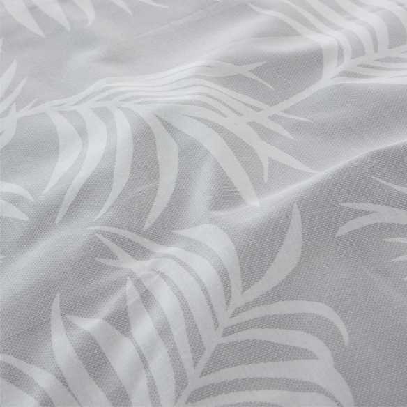 funda para edredón nórdico gris con hojas