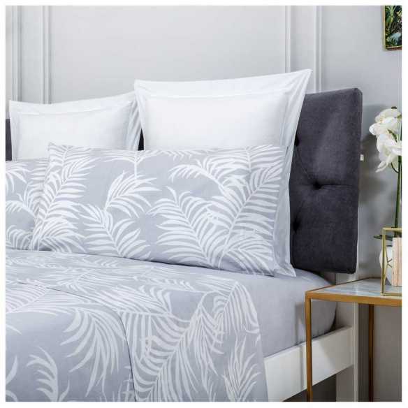 juego de sábanas algodón orgánico gris