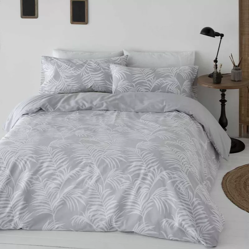 funda edredón algodón orgánico gris