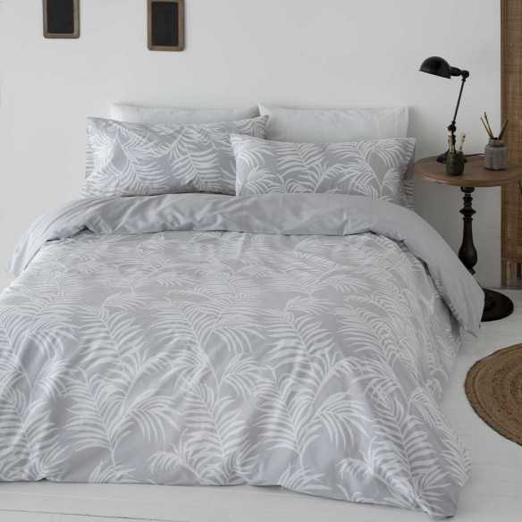 funda edredón algodón orgánico gris