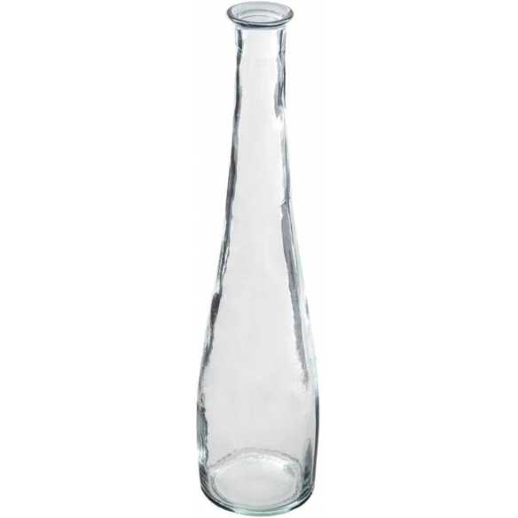 jarrón de cristal muy largo