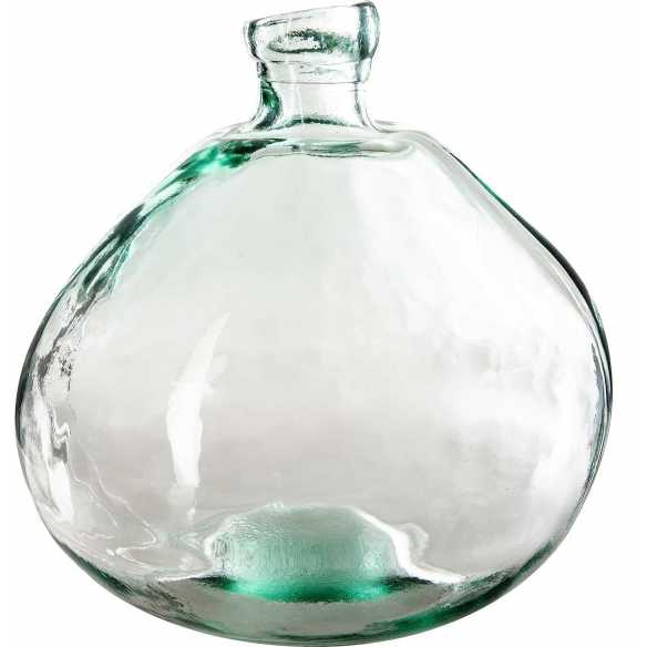 jarrón de cristal transparente 33 cm