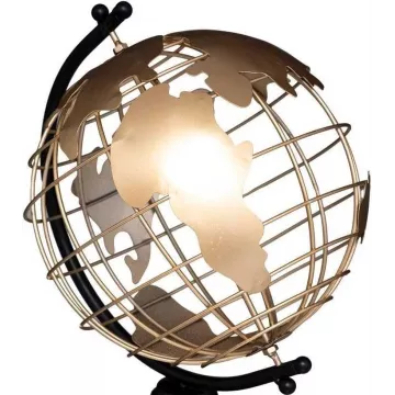 globo terráqueo metálico dorado 2