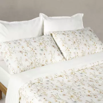 funda de edredón percal algodón 200 hilos beige