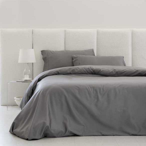 funda nórdica gris satén algodón egipcio 300 hilos
