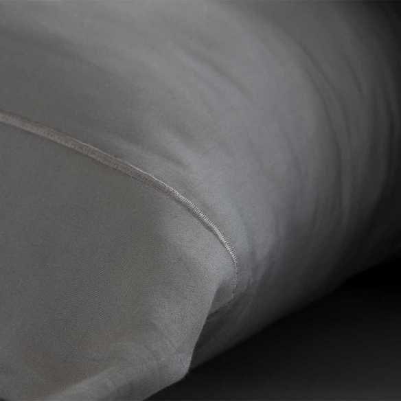 juego de sábanas satén algodón egipcio 300 hilos gris calidad extra