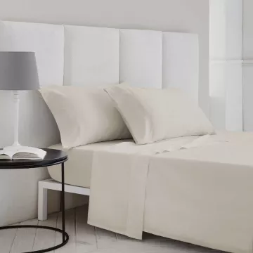 juego de sábanas satén 400 hilos beige