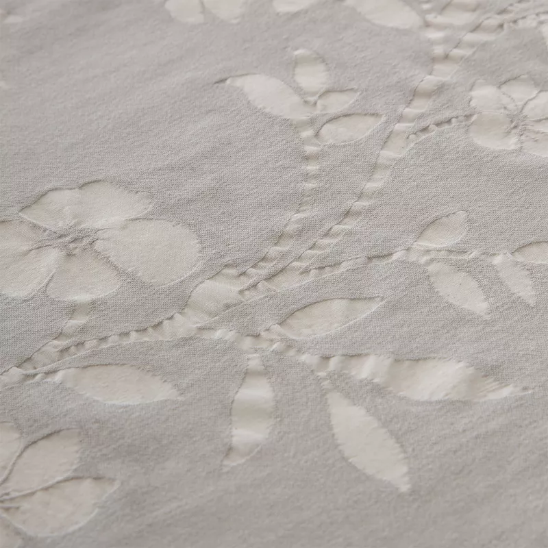 funda edredón nórdico algodón jacquard gris 200 hilos elegante