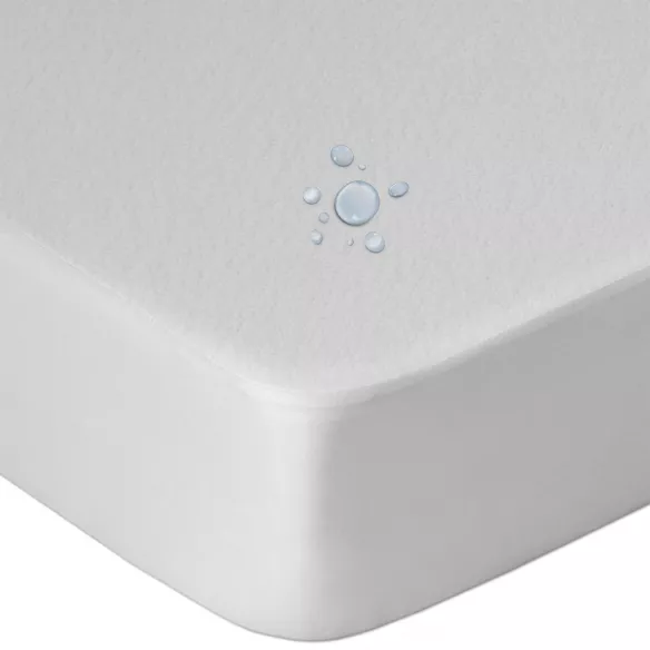 protector de colchón impermeable ajustable blanco