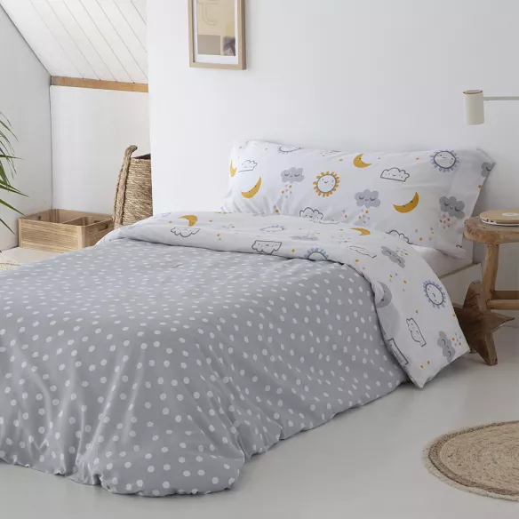 funda edredón nórdico infantil multicolor algodón poliéster reversible