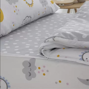 saco nórdico infantil sin relleno nórdico poliéster algodón multicolor cierre con cremallera 2