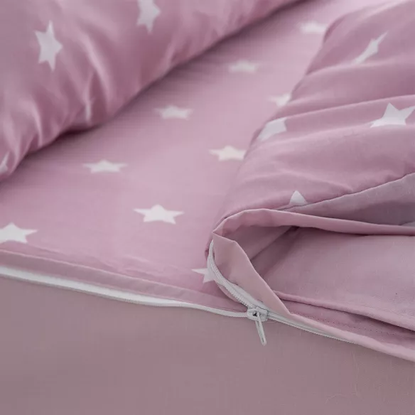 saco nórdico con relleno nórdico infantil rosa cierre con cremallera