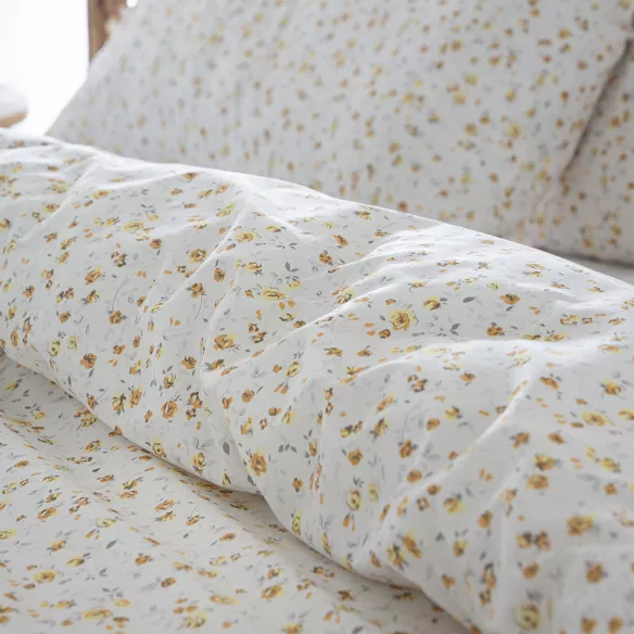 funda nórdica algodón beige cierre con botones