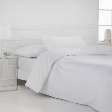 funda nórdica satén algodón 400 hilos blanco calidad extra