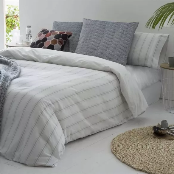 juego de sábanas algodón orgánico gris