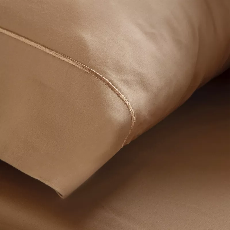 juego de sábanas cama 150 algodón egipcio terracota