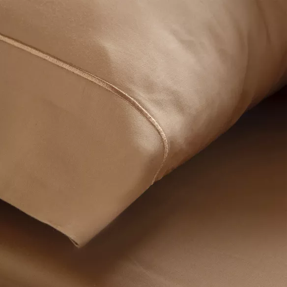 juego de sábanas cama 150 algodón egipcio terracota