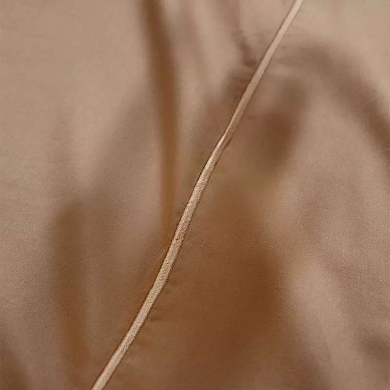 funda edredón nórdico satén 300 hilos terracota cierre con botones muy suave