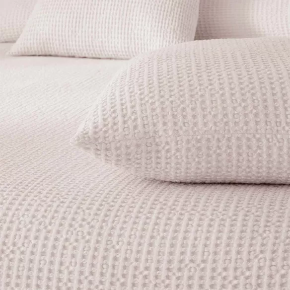 funda nórdica nido abeja waffle beige algodón