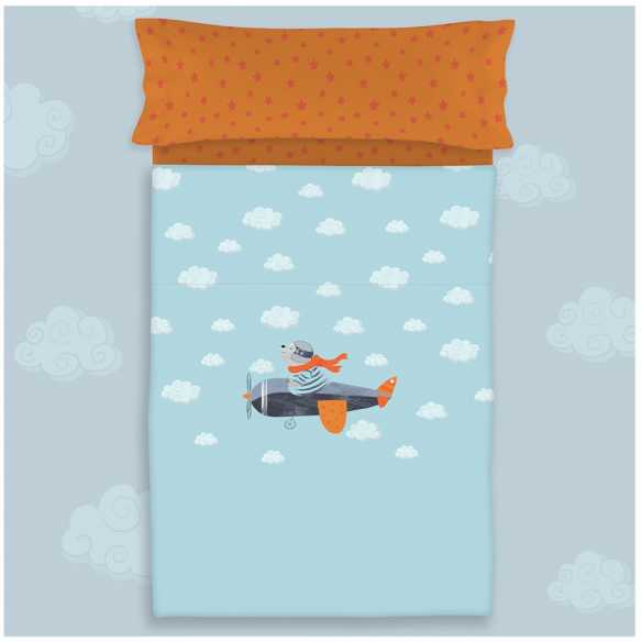 foto aerea juego de sabanas infantil aviador