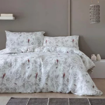 funda nórdica algodón doble gasa blanco 2