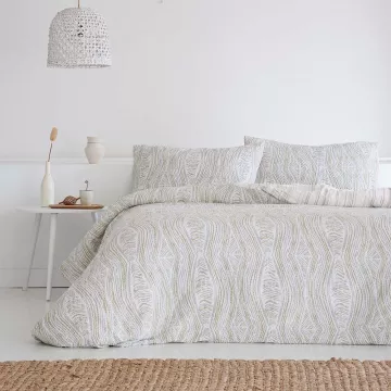 funda edredón nórdico waffle nido de abeja verde 2