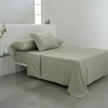 juego de sábanas verde satén algodon egipcio 300 hilos 2