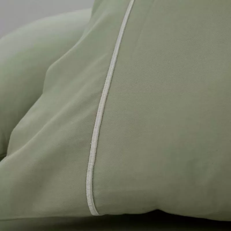 juego de sábanas verde algodón 300 hilos satén