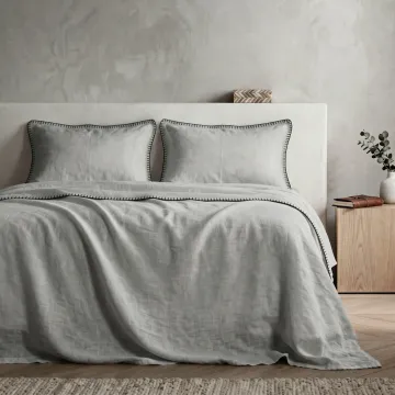 COTTON ARTEAN  - Juego de sábanas modelo HARRIA Gris. Percal algodón 200 hilos. 2