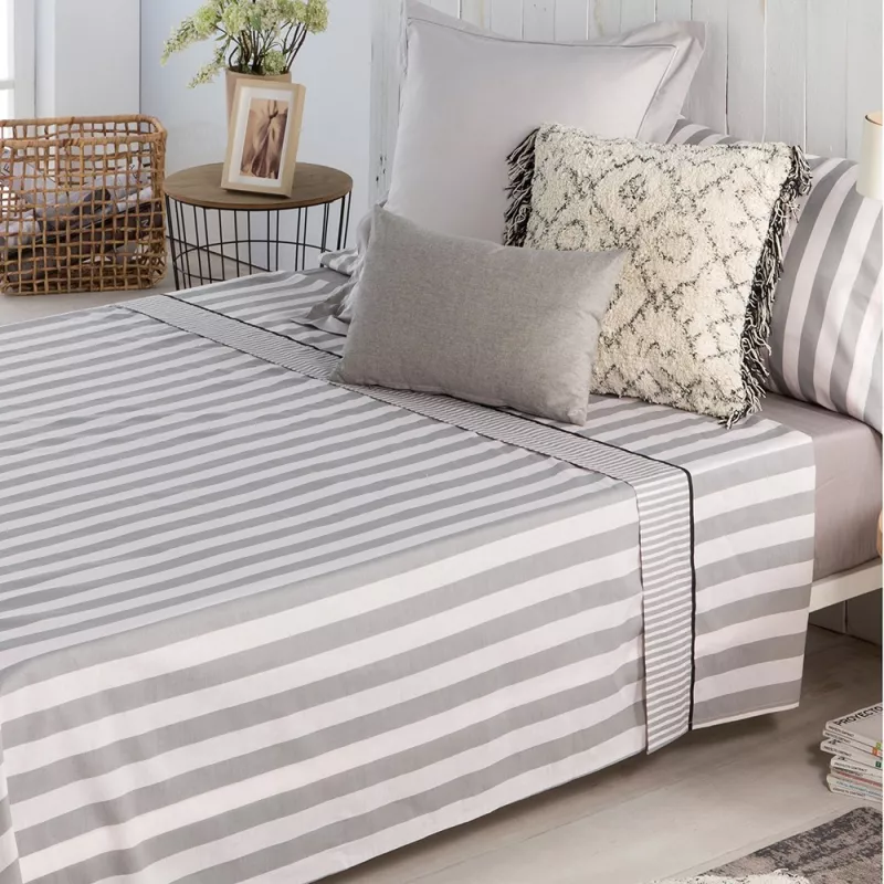 sabana lines algodon gris